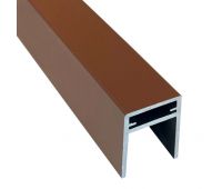 П-профиль алюминиевый 35x25 Коричневый