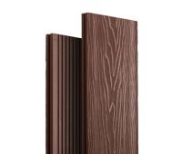 Террасная доска ДПК Топ полнотелая 3D Шоколад