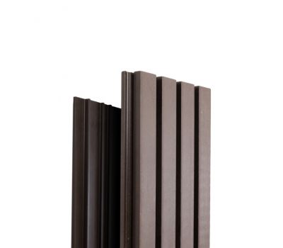 Реечная фасадная панель Техно Венге от производителя  Ecodecking по цене 921 р