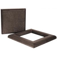 Комплект крышка и юбка для столба 3D фактура дерева Темно-коричневый Комплект крышка и юбка для столба 3D фактура дерева Темно-коричневый