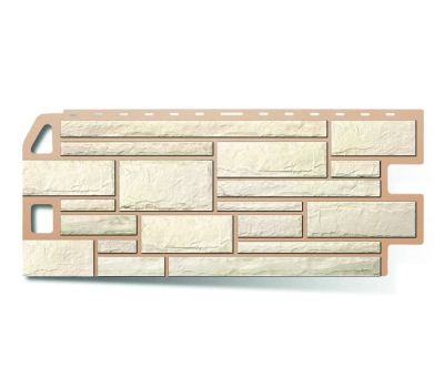 Фасадные панели (цокольный сайдинг)    Камень Белый от производителя  Альта-профиль по цене 621 р
