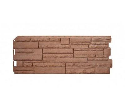 Фасадные панели Скалистый камень ЭКО Терракотовый от производителя  Альта-профиль по цене 496 р