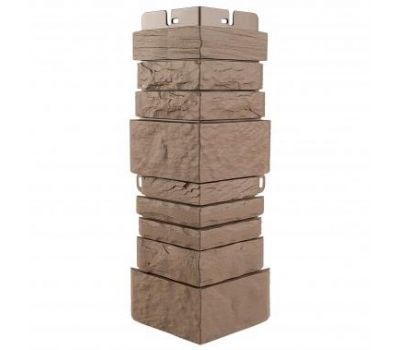 Угол наружный Скалистый камень ЭКО Терракотовый от производителя  Альта-профиль по цене 550 р