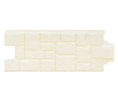 Фасадные панели Стандарт Крупный камень Молочный от производителя  Grand Line по цене 440 р