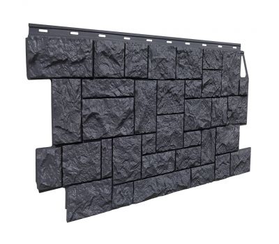 Фасадные панели (цокольный сайдинг) коллекция камень дикий - Асфальт от производителя Fineber по цене 740 р Фасадные панели (цокольный сайдинг) коллекция камень дикий - Асфальт от производителя Fineber по цене 740 р