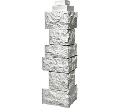 Угол наружный коллекция Дикий камень Мелованный белый от производителя  Fineber по цене 590 р