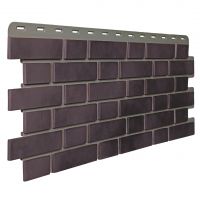 Фасадные панели (цокольный сайдинг) Кирпич Клинкерный 3D Коричнево-Чёрный