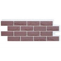 Фасадные панели Колотый Камень Элит Каштан (белый шов) Фасадные панели Колотый Камень Элит Каштан (белый шов)