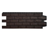 Фасадные панели Премиум состаренный кирпич Шоколадный (шов RAL 9005)