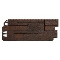 Фасадные панели (цокольный сайдинг) Песчаник Темно-Коричневый
