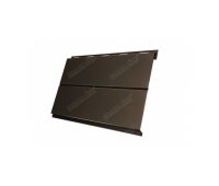 Металлический сайдинг Вертикаль (line) 0,5 Satin RR 32 Темно-коричневый