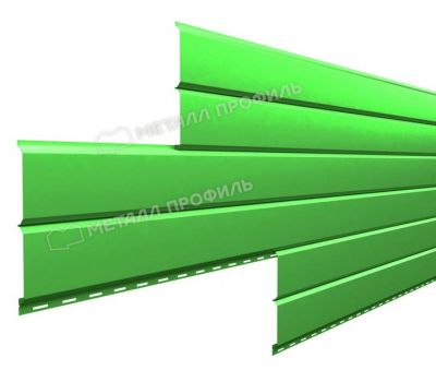 Металлический сайдинг Lбрус-15х240 (ПЭ-01-6018-0.5) Жёлто-зелёный от производителя  Металл Профиль по цене 804 р
