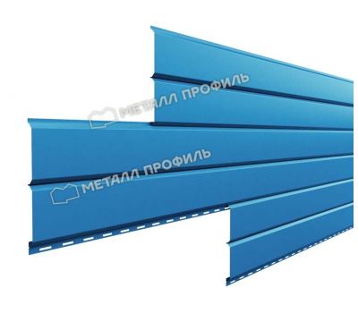 Металлический сайдинг Lбрус-15х240 NormanMP (ПЭ-01-5015-0.5) Синее небо от производителя  Металл Профиль по цене 429 р