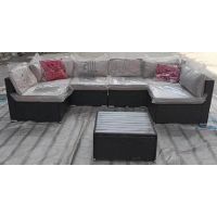 Трансформер-Диван модульный плетеный из иск. ротанга YR822D Brown/Beige