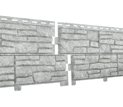 Фасадная панель Стоун Хаус Сланец Светло серый от производителя  Ю-Пласт по цене 362 р