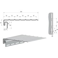 J-фаска ( ветровая, карнизная планка ) белая для сайдинга